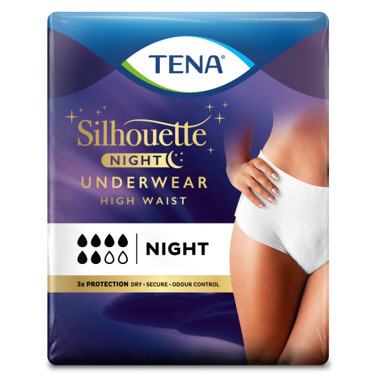 TENA Silhouette Night High Waist Blanc - Incontinence underwear