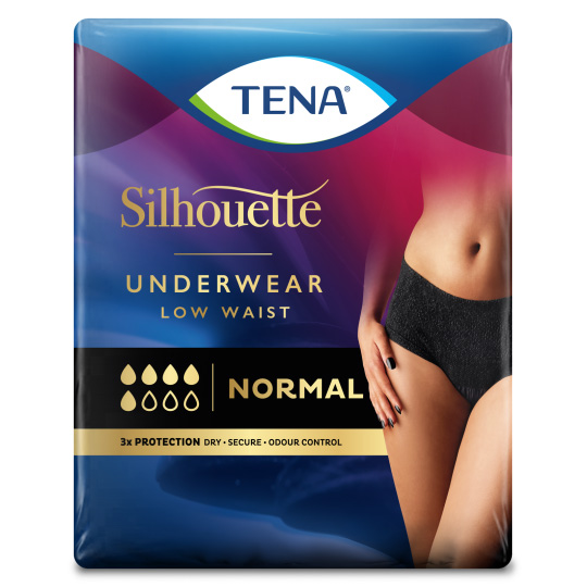 TENA Silhouette Normal Low Waist Noir - Incontinence underwear