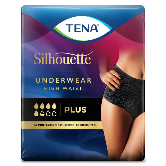 TENA Silhouette Plus High Waist Noir - Incontinence underwear