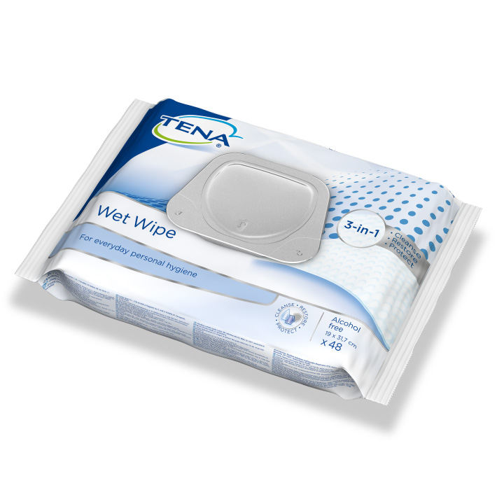 TENA ProSkin Wet Wipe - plastic lid